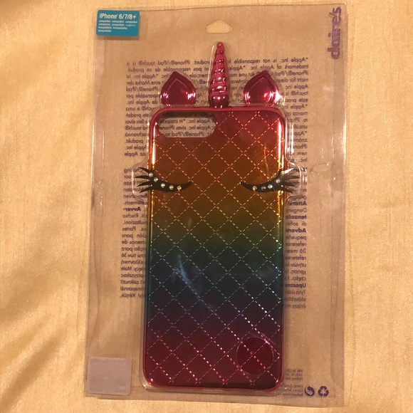Rainbow unicorn iPhone 6,7,8+ case - Picture 1 of 2